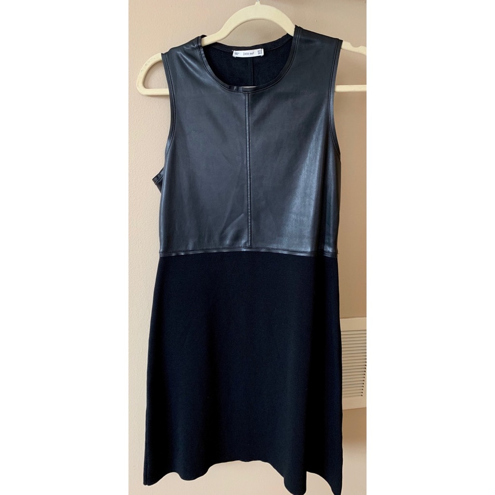 Zara faux leather dress